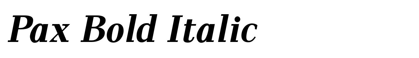 Pax Bold Italic